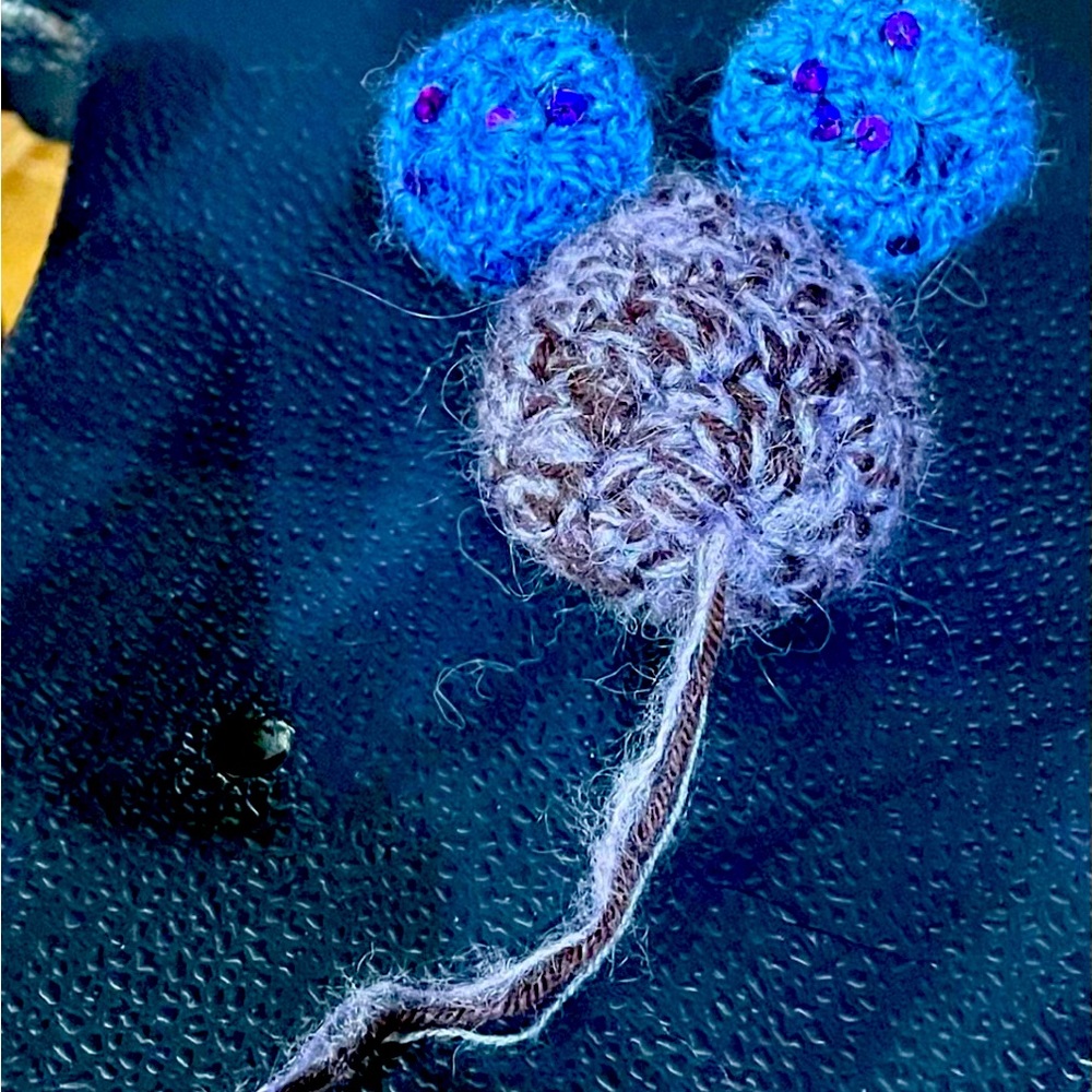 Mouse crocheted by me.